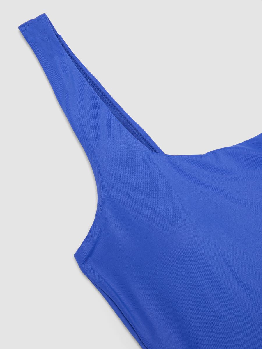 Blue stretch fabric swimsuit_1