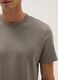 Grey pure cotton short sleeve regular fit t-shirt_3
