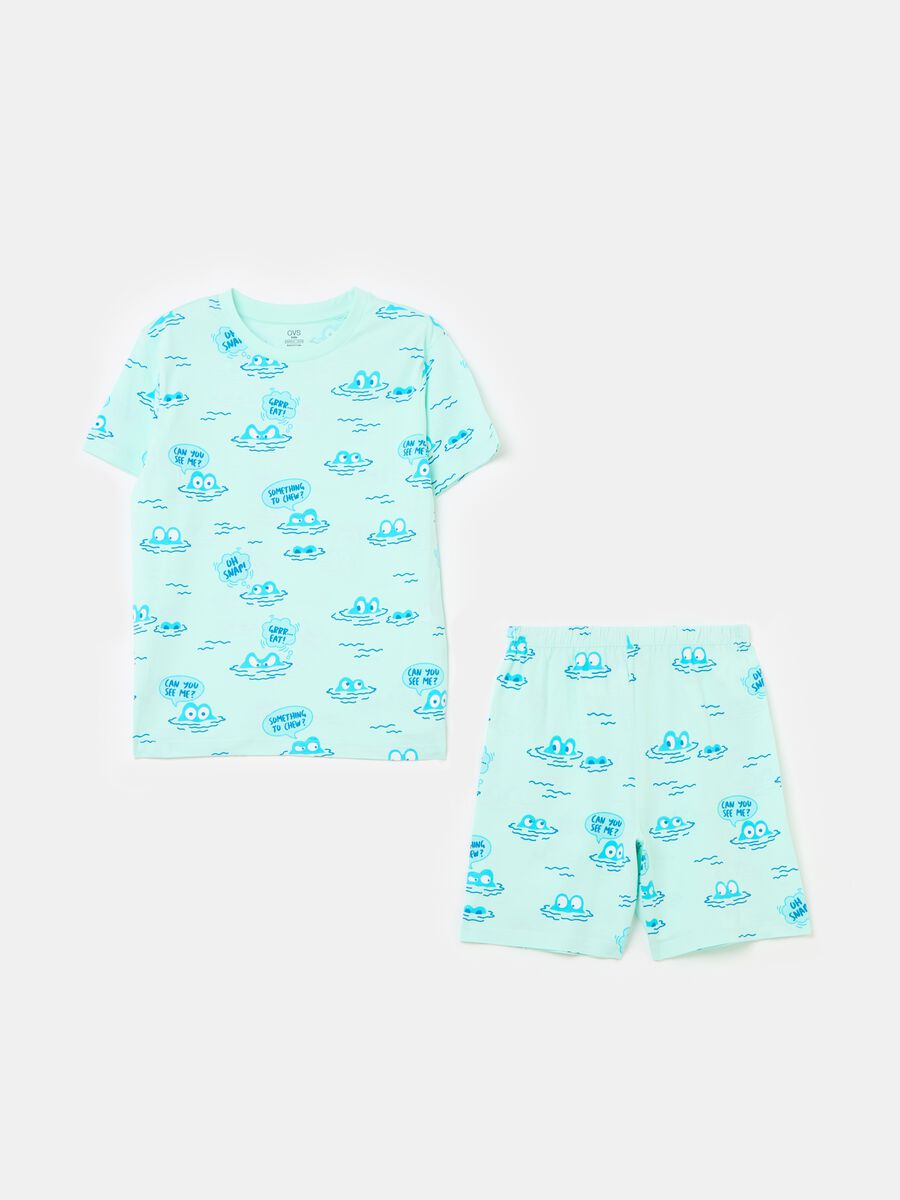 Organic cotton pyjamas with print_0