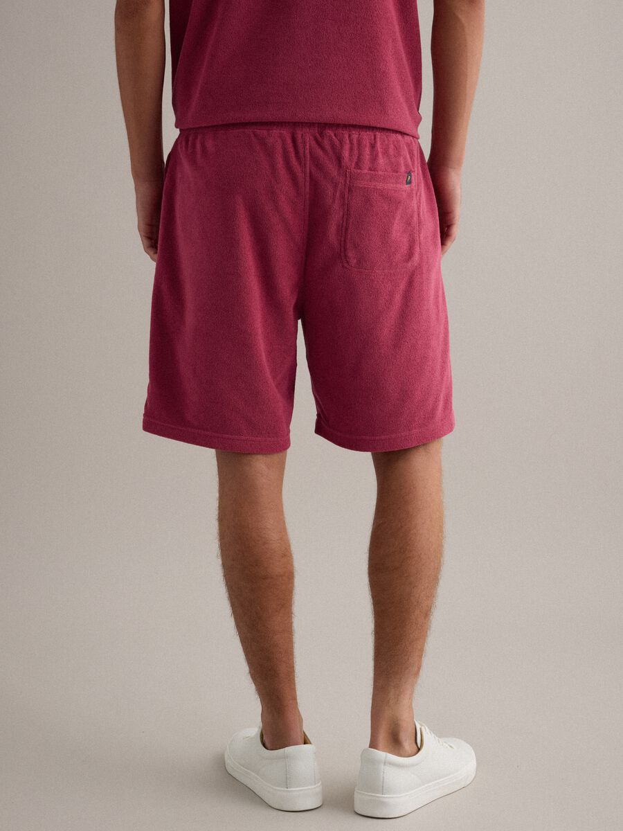 Shorts jogger rosa in misto cotone con vita elasticizzata regular fit_2