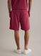 Red cotton-blend Bermuda shorts with elasticated waistband_2
