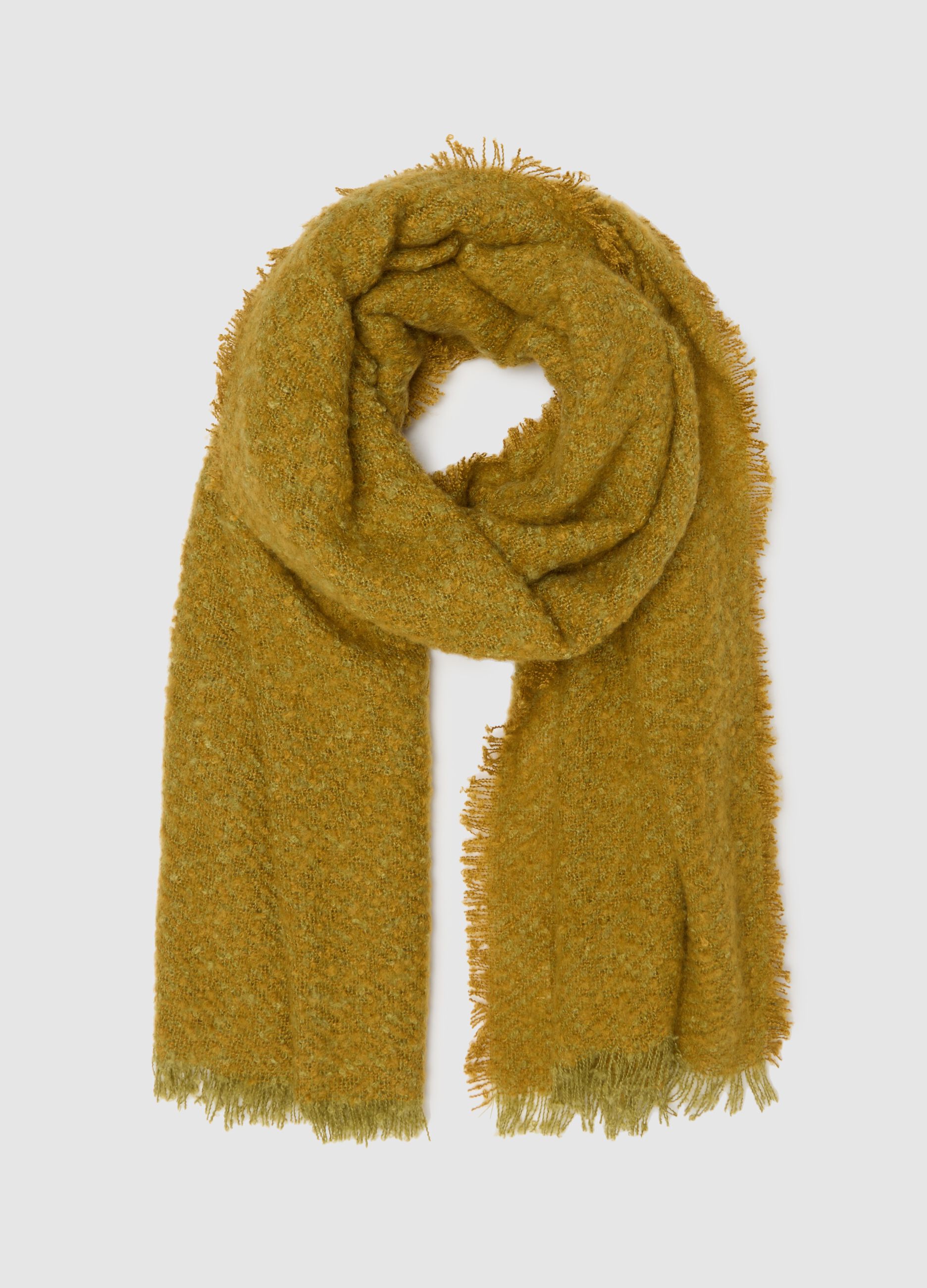 Brown Blended Fabric Scarf