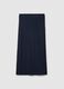 Elasticated Long Maternity Skirt Blue_4