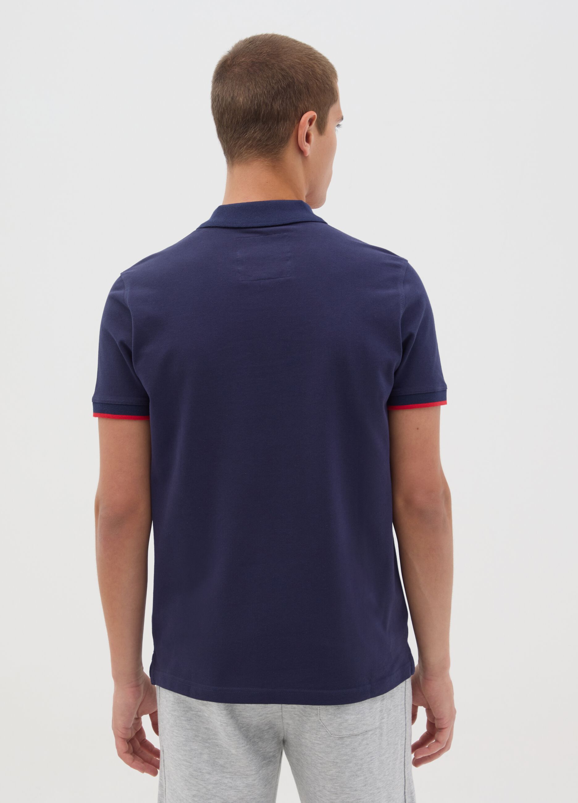 Men's pure cotton multicolour polo