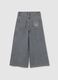 Grey cotton jeans for girls_1