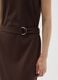 Brown slim fit stretchy fabric dress_3