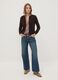 Brown wool-blend crew-neck cardigan_1