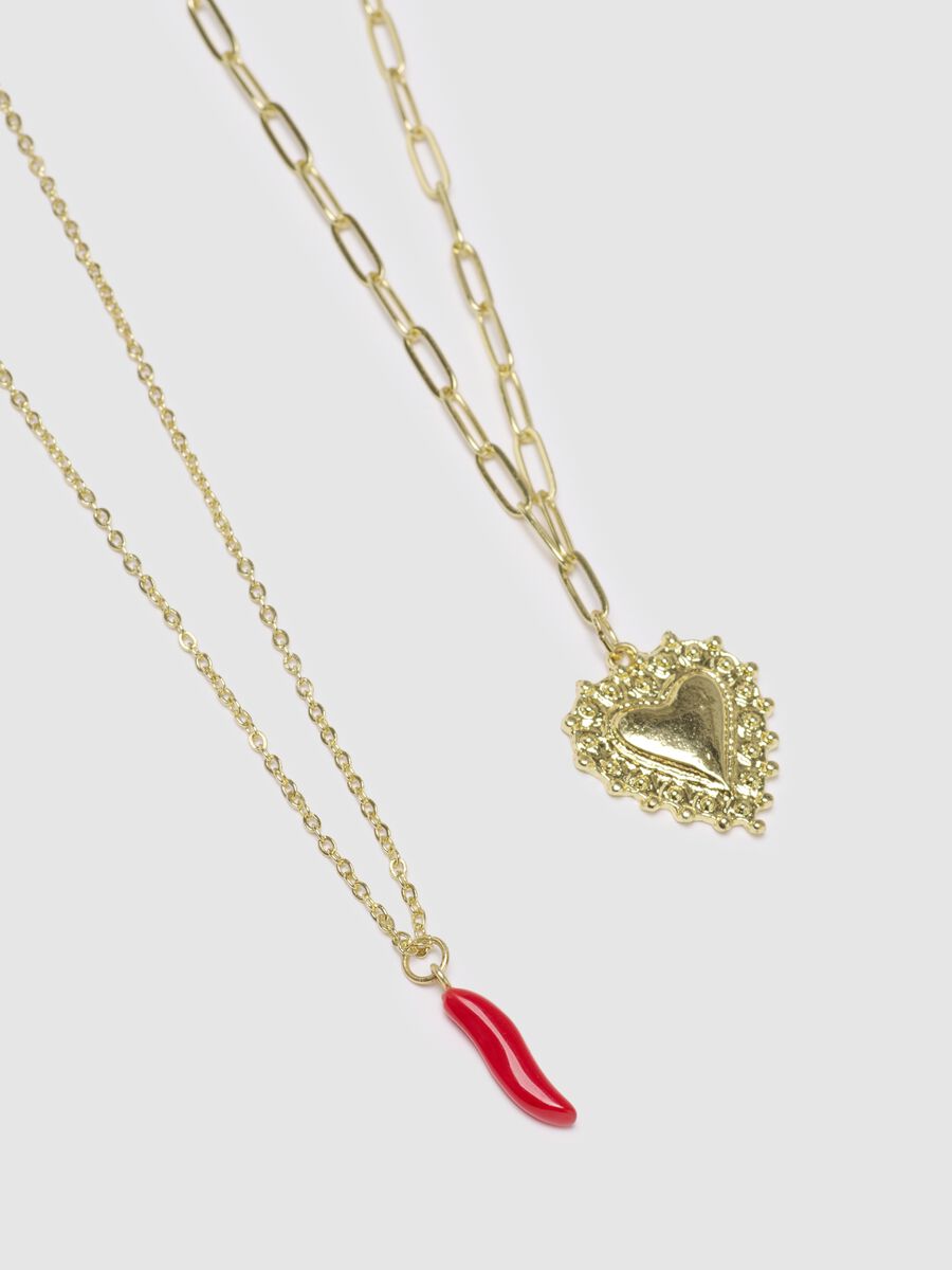 Collana in acciaio multicolor con pendenti_2