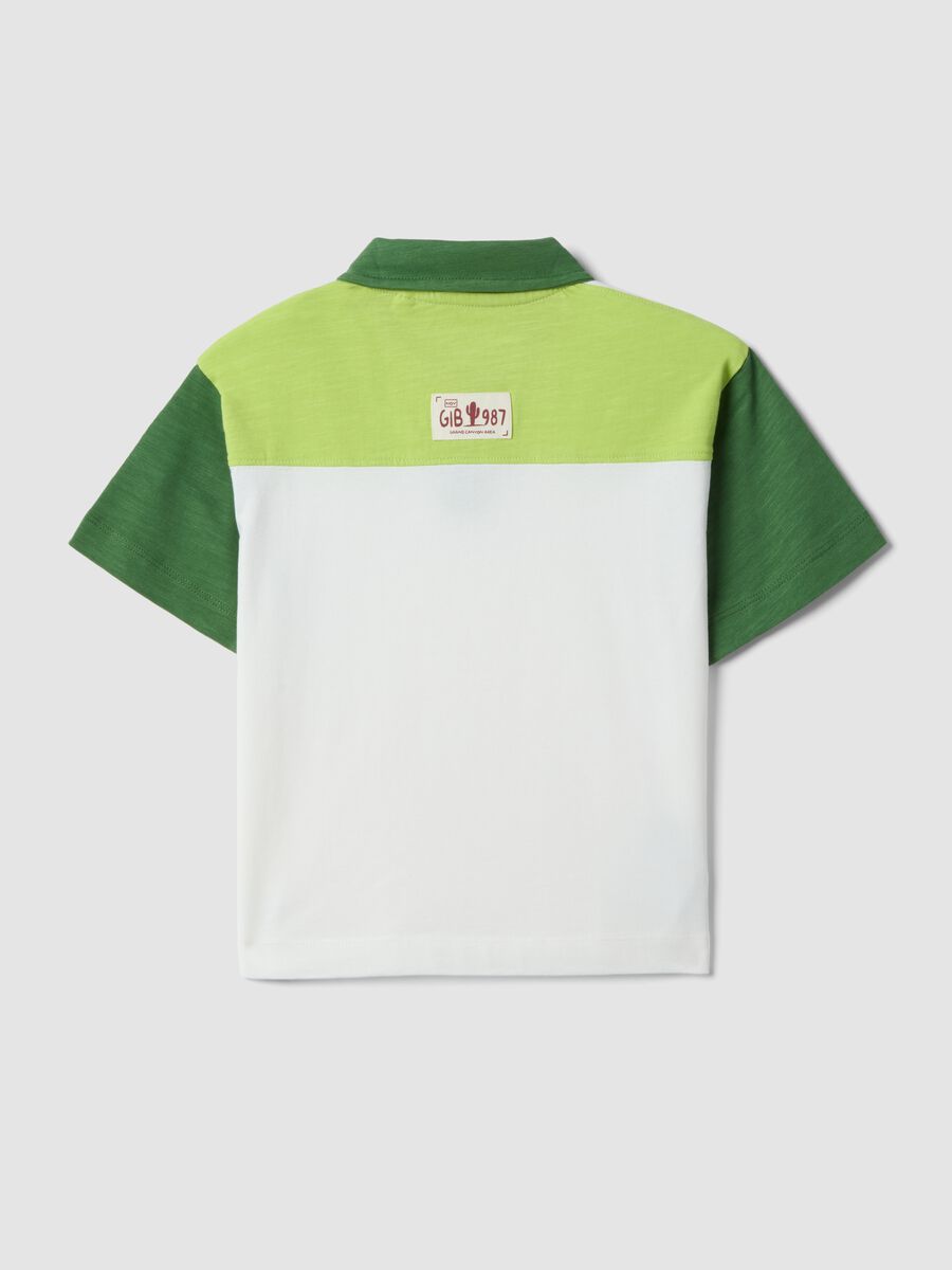 Polo in puro cotone multicolor da bambino oversize fit_1