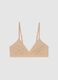 Beige Microfibre Triangle Bra_0