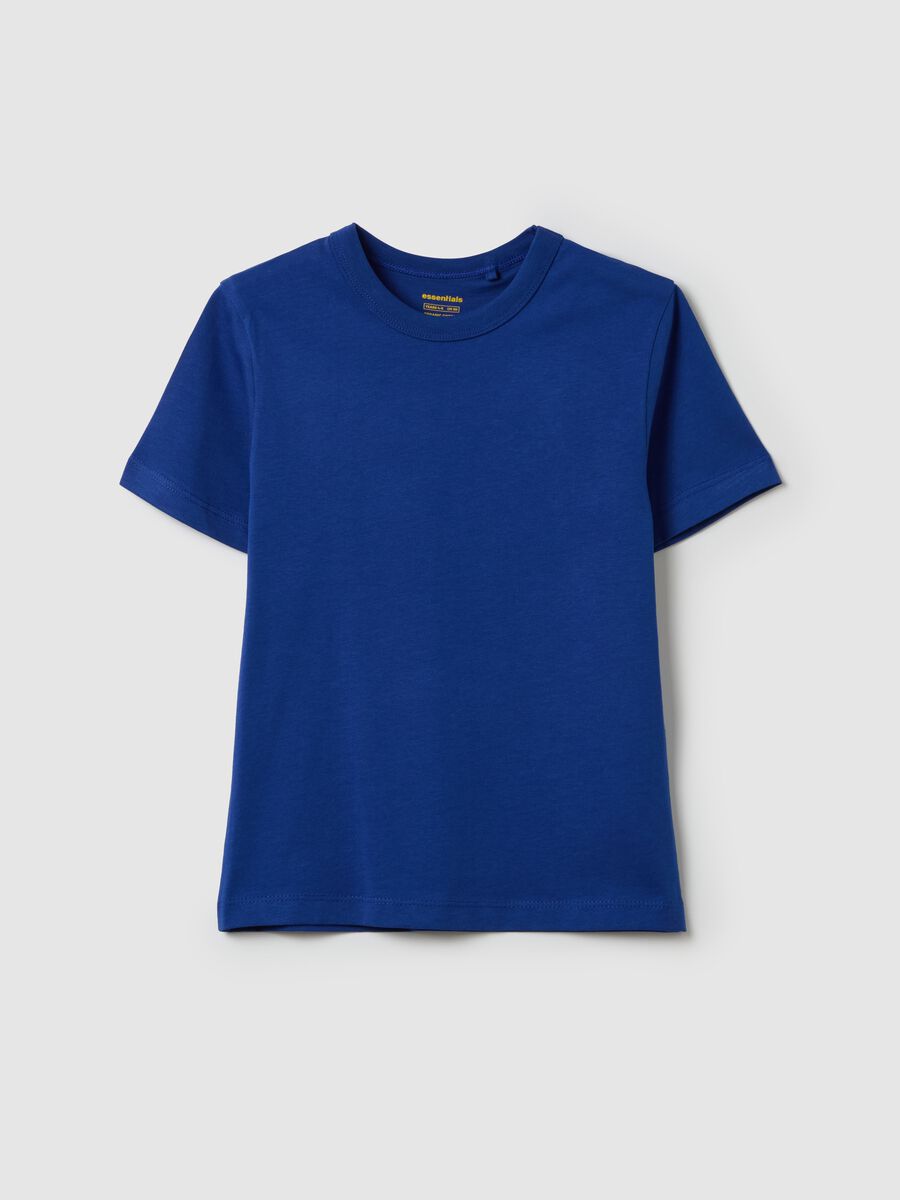 Solid colour T-shirt in organic cotton_0