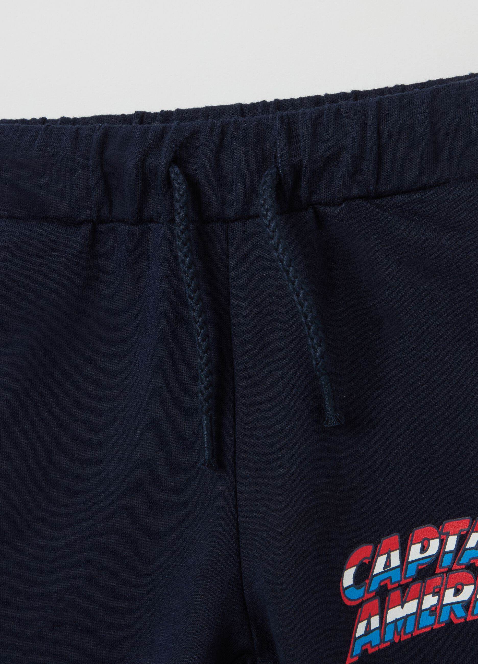 Jogging set in cotone con stampa Captain America 