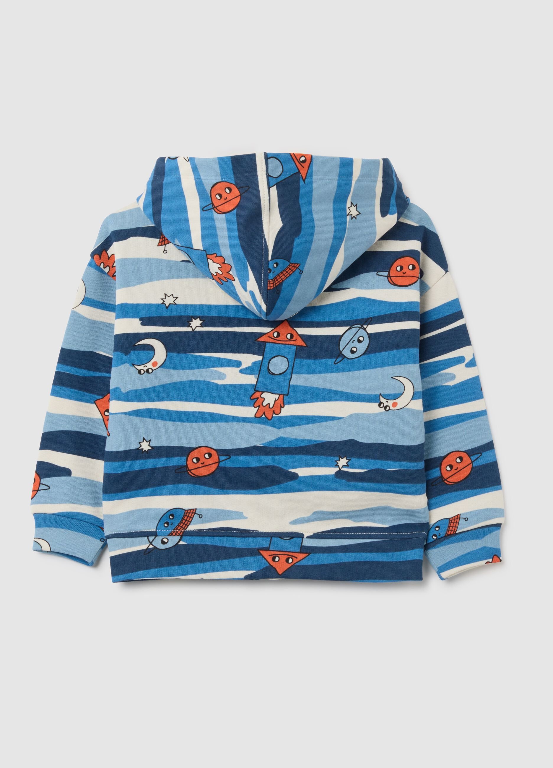 Children's multicolour pure cotton sweatshirt with relaxed fit