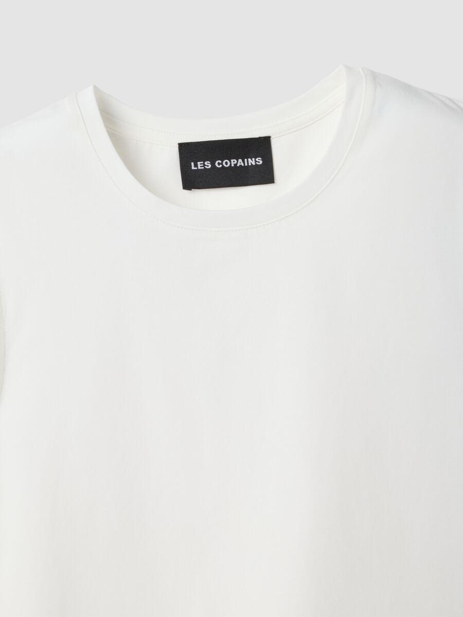 White cotton-blend tank top_5