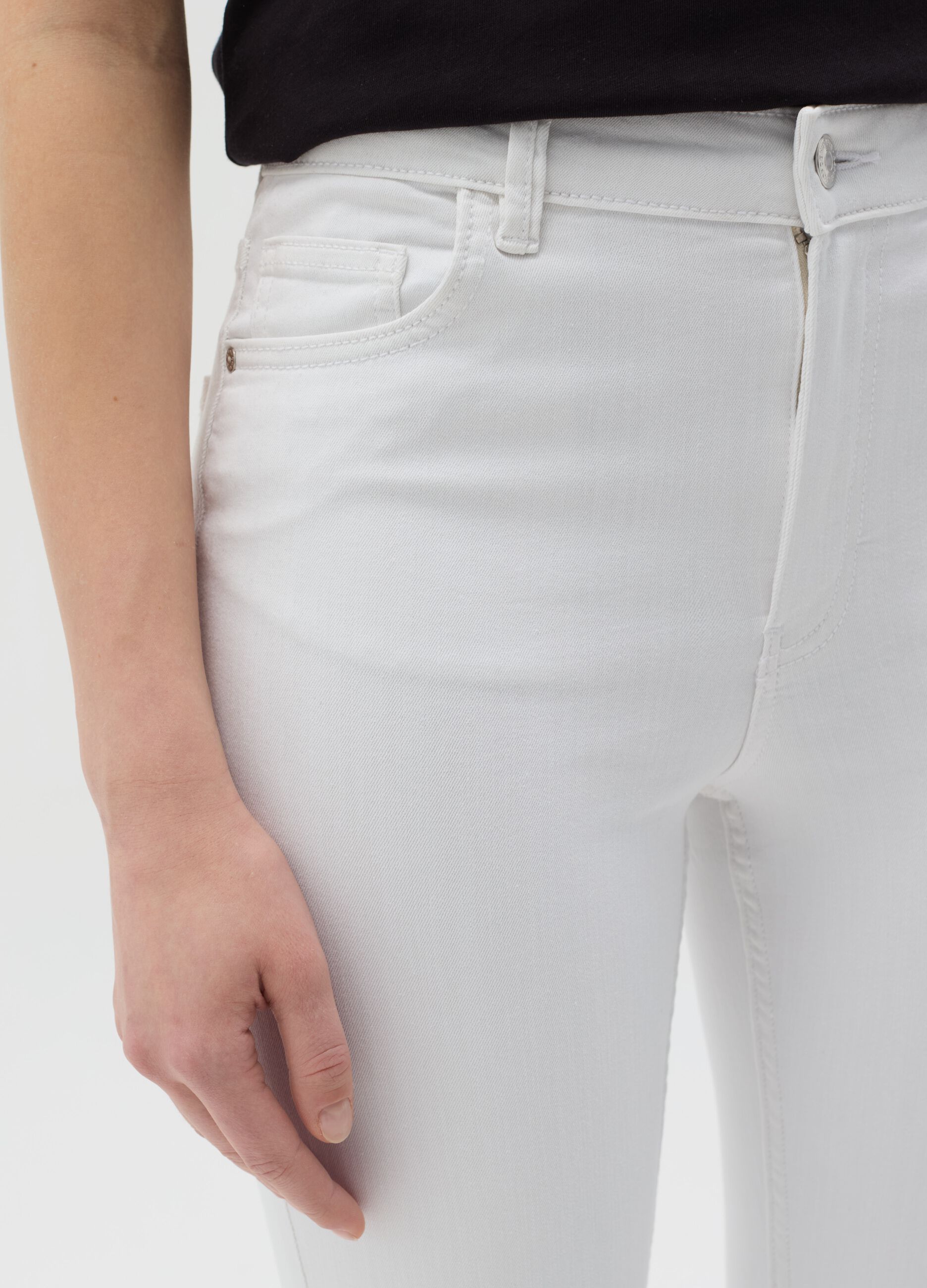 Skinny-fit high rise jeans