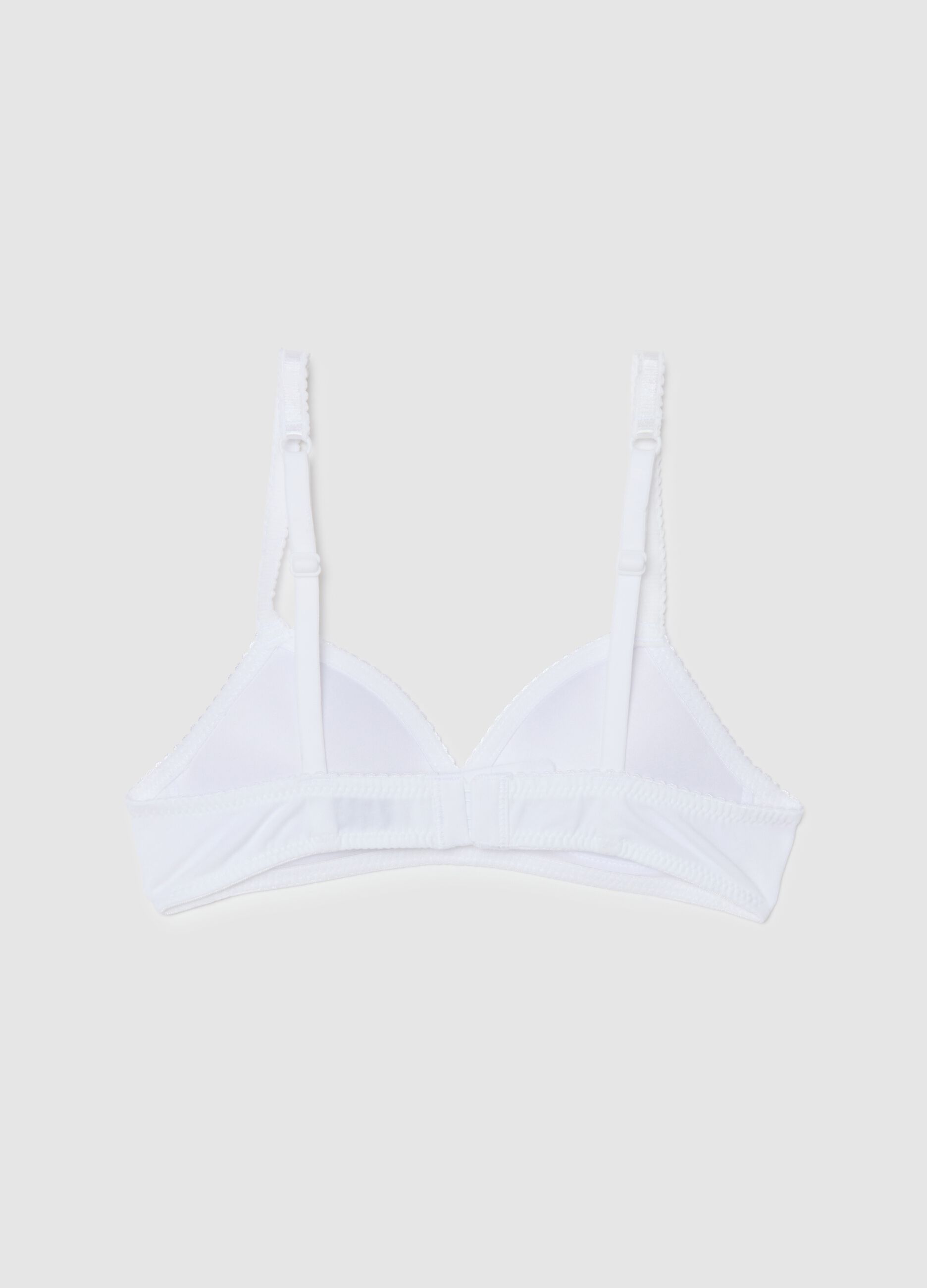 Reggiseno da ragazza in cotone elasticizzato bianco