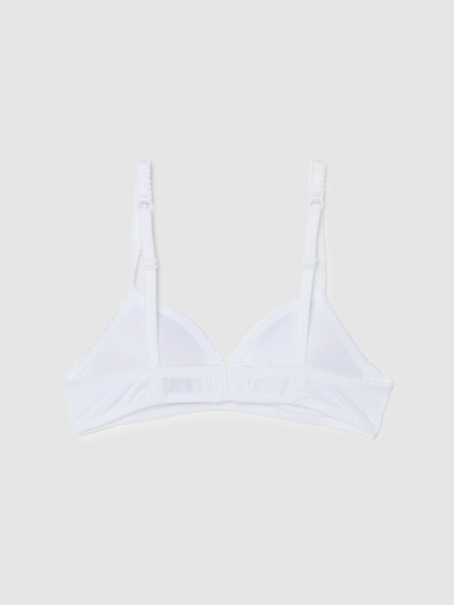 Girls' Stretch Cotton Bra in White_1
