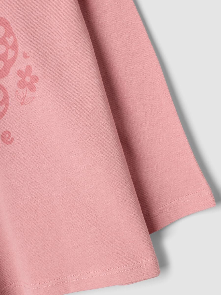Maglietta rosa in puro cotone organico con girocollo_3