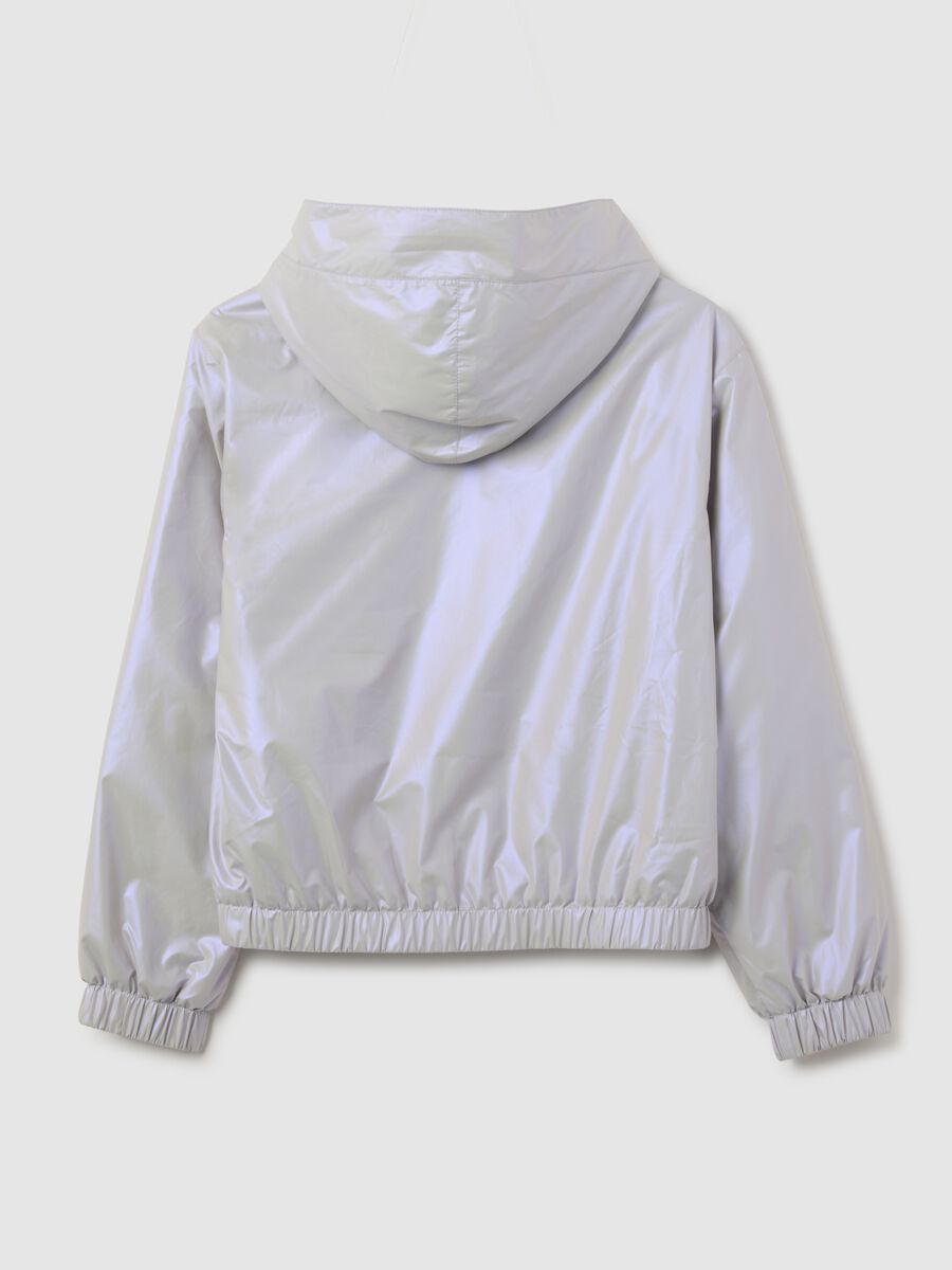 Giacca da ragazza in grigio regular fit con cappuccio_1