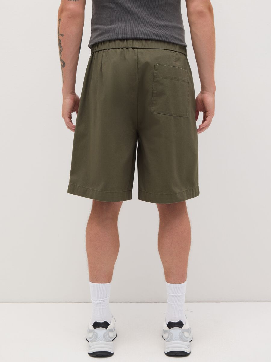 Men's Green Baggy Pure Cotton Shorts_2