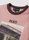 Pink pure cotton T-shirt with Paris print_5