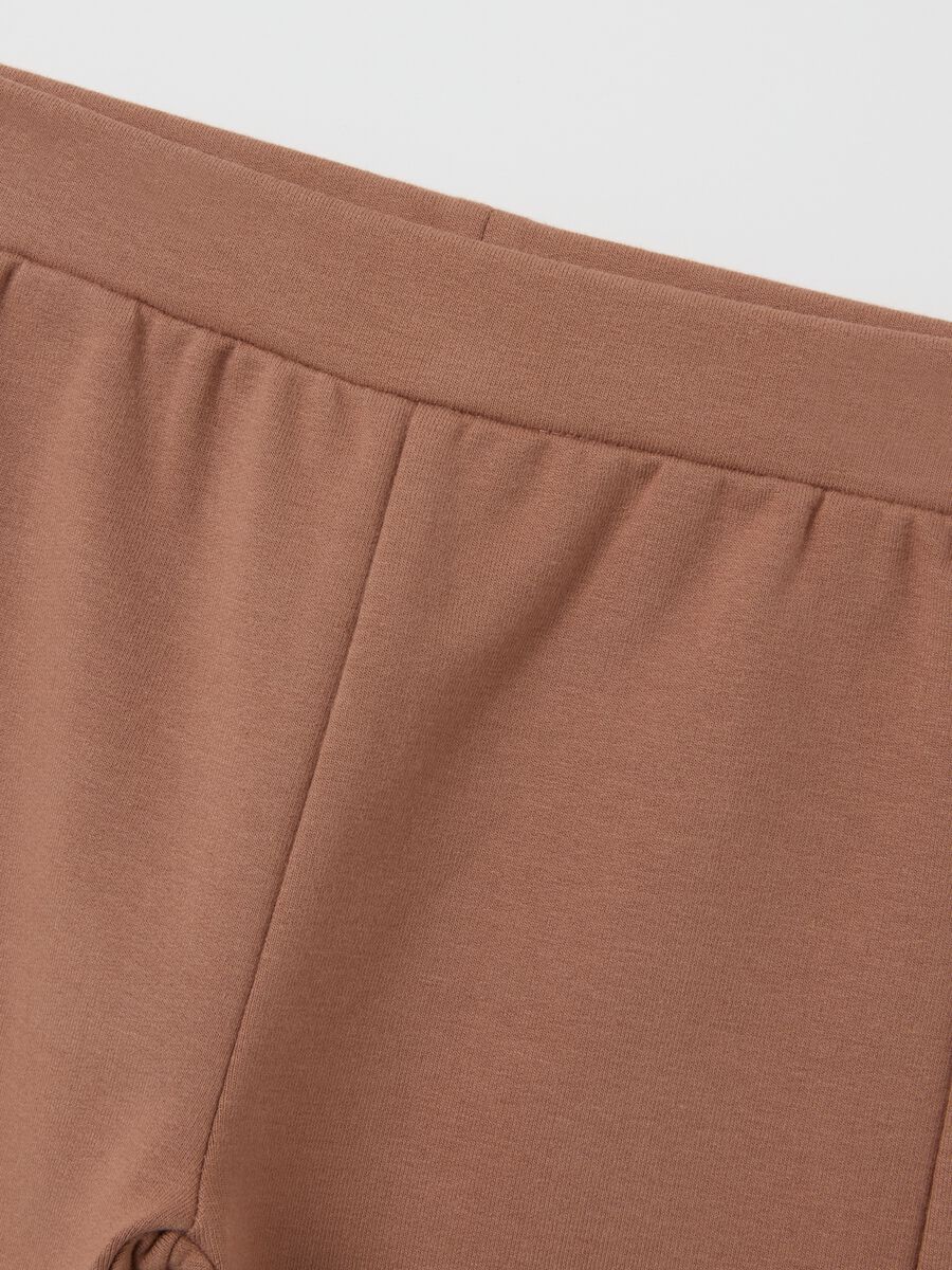 Jogging set da bambina in cotone beige regular fit_3