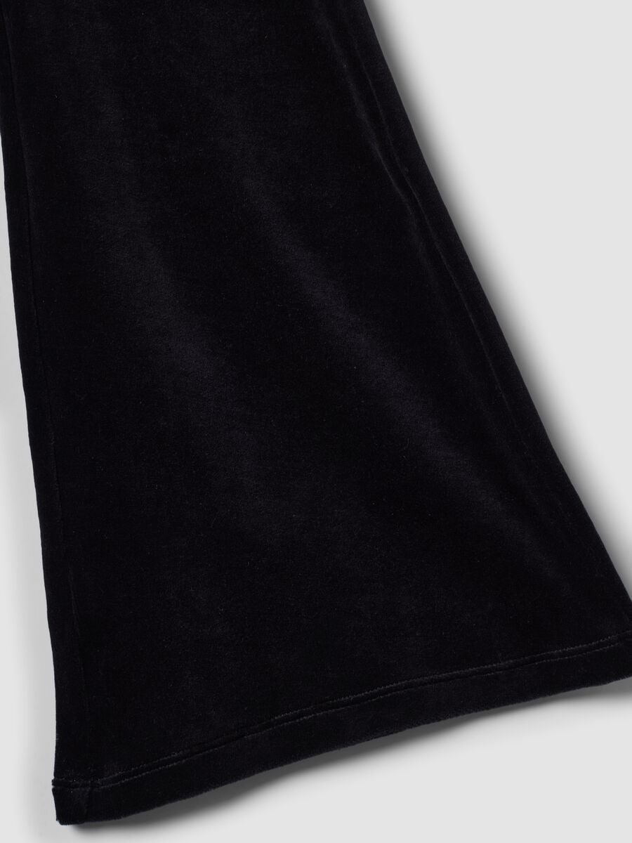 Flare Pants Velour Black_5