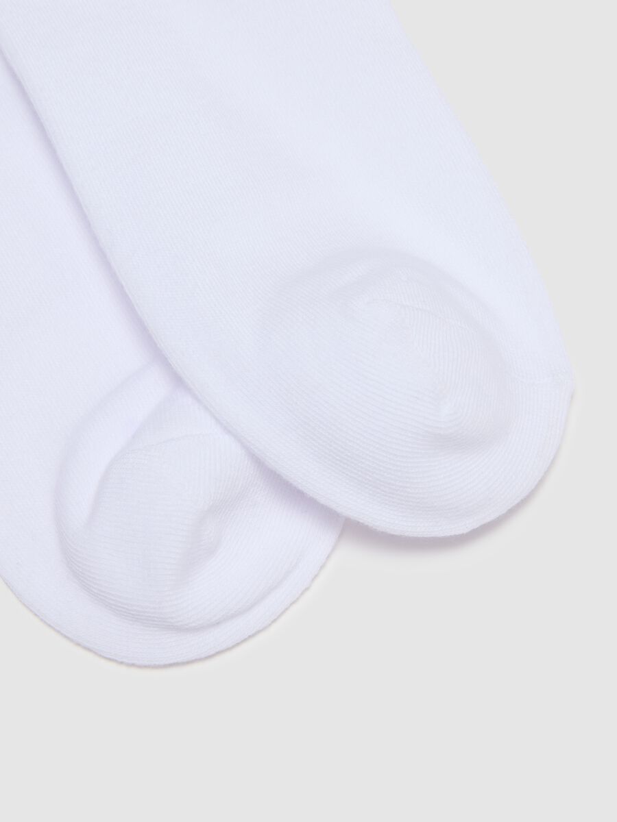 3-pack short white socks in stretch cotton blend_1