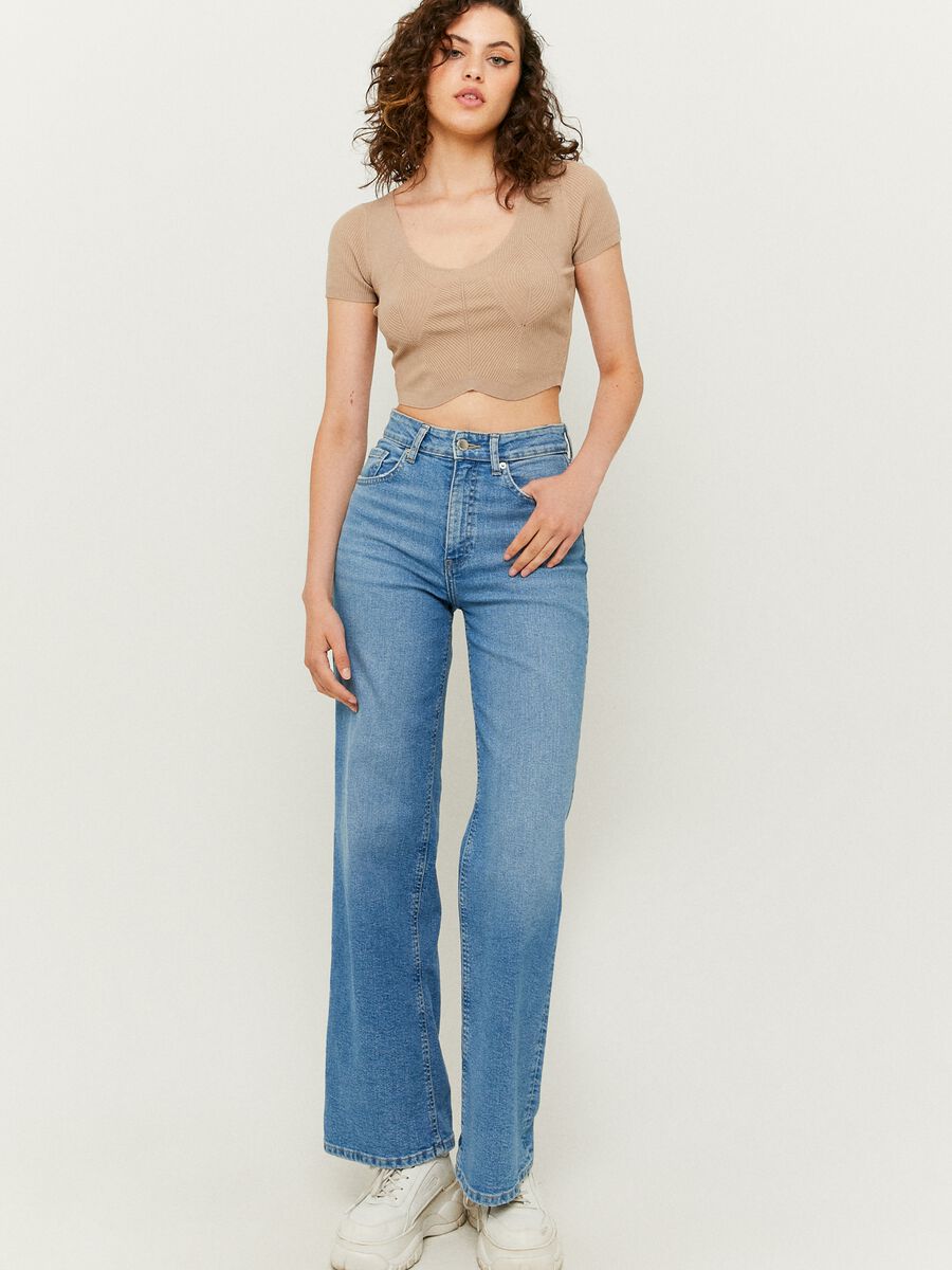 Crop top with ribbing_0