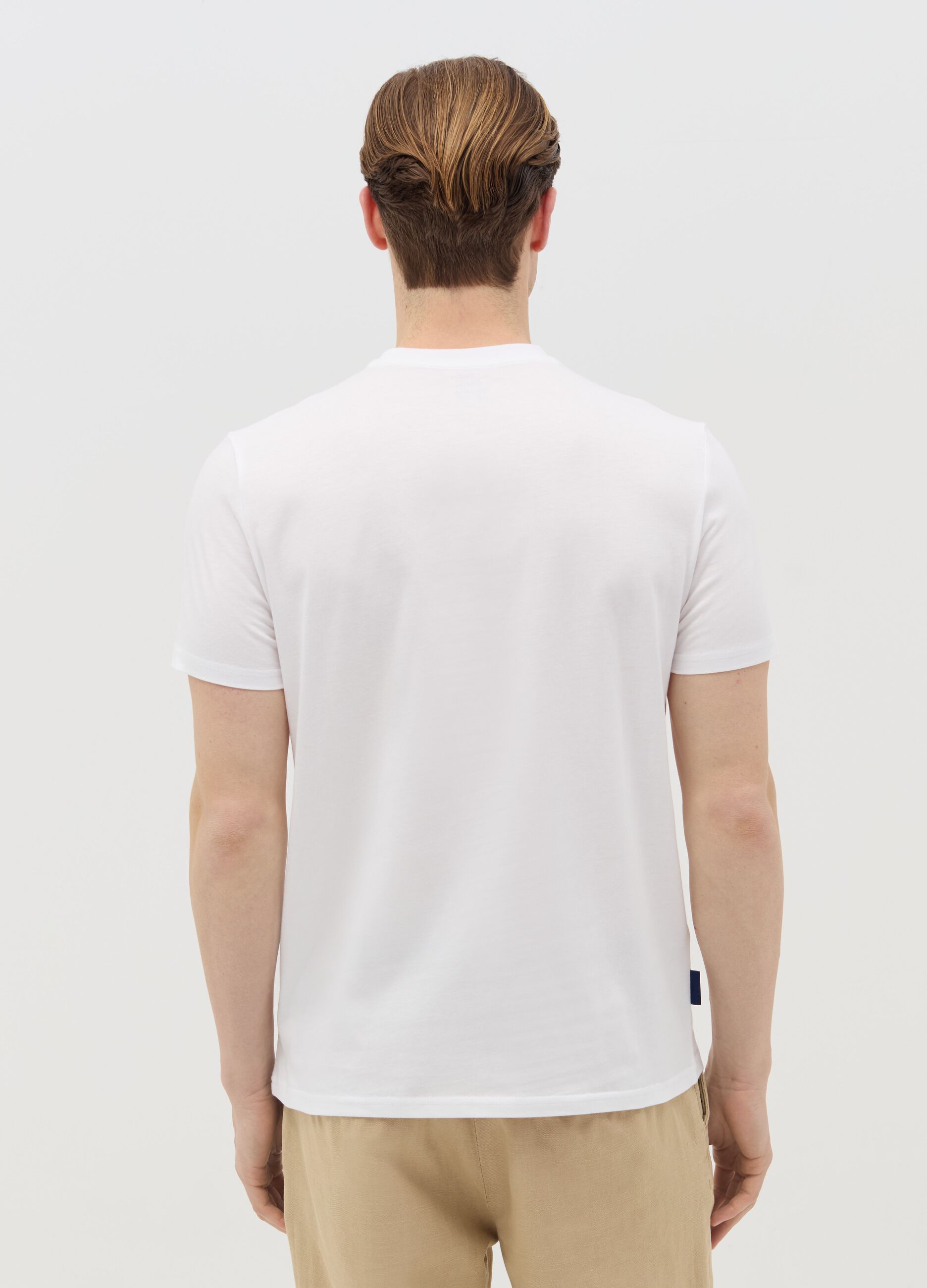 Cotton T-shirt with "Sicily Italy" print
