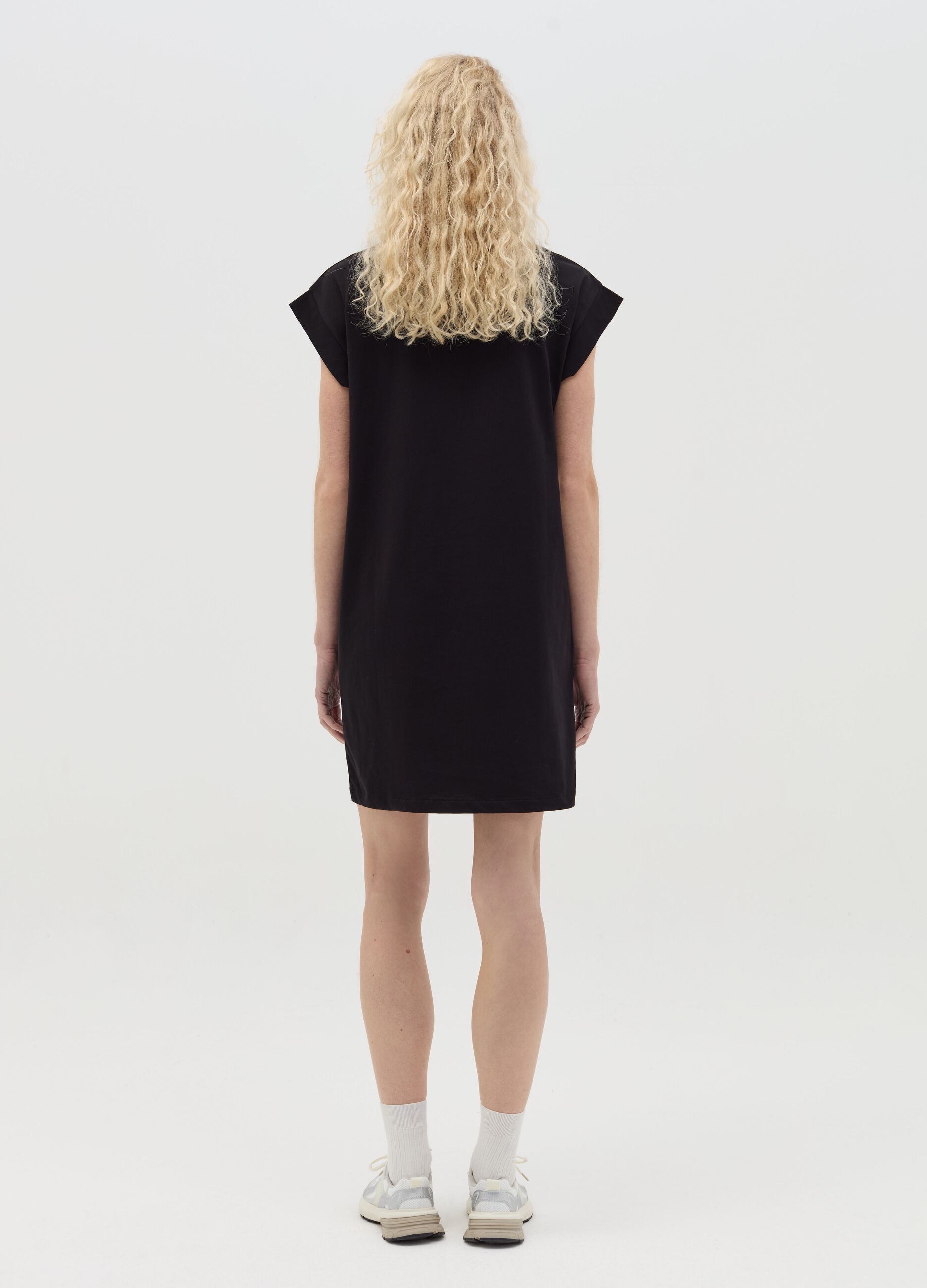 Abito t-shirt Essential in cotone nero