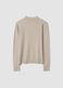 Beige viscose-blend jumper with high neck, regular fit_2