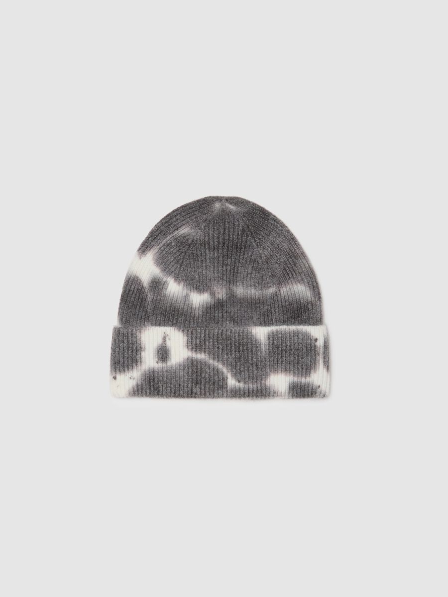 Multicolour grey hat in mixed yarns_0