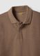 Brown pure cotton short-sleeve regular fit polo_5
