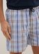 Multicolor checked pure cotton regular fit pyjama shorts_3