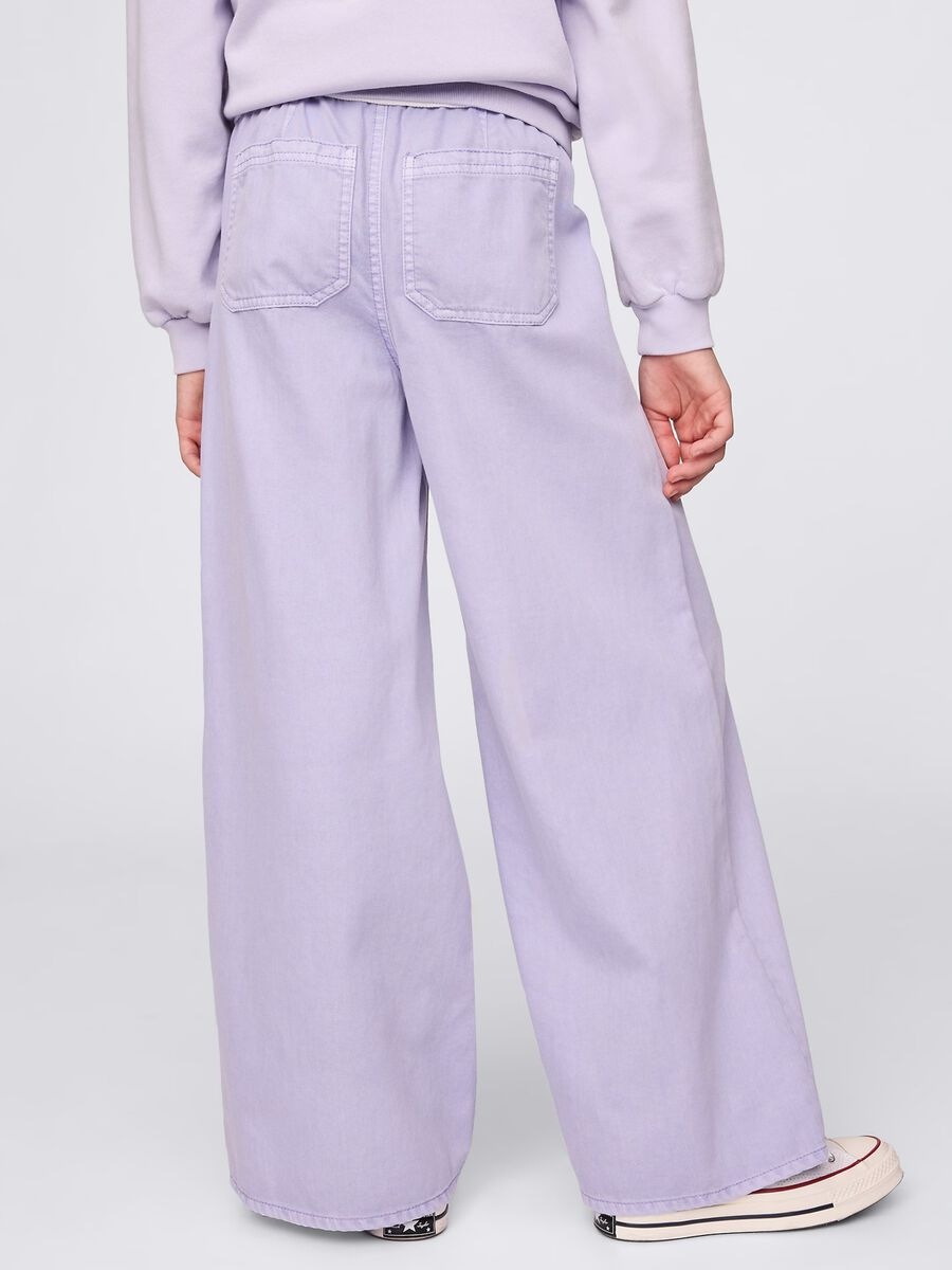 Purple wide-leg trousers with drawstring_2