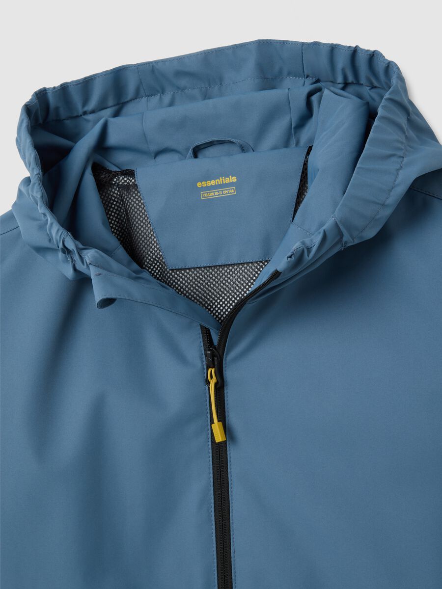 Boys' jacket in blue fabric regular fit_5