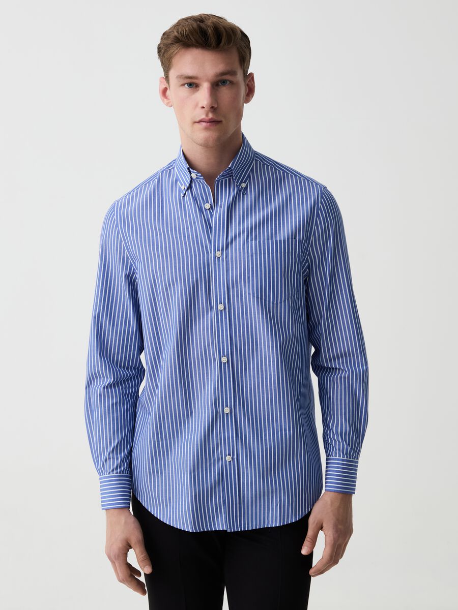 Regular-fit striped shirt with pocket_0