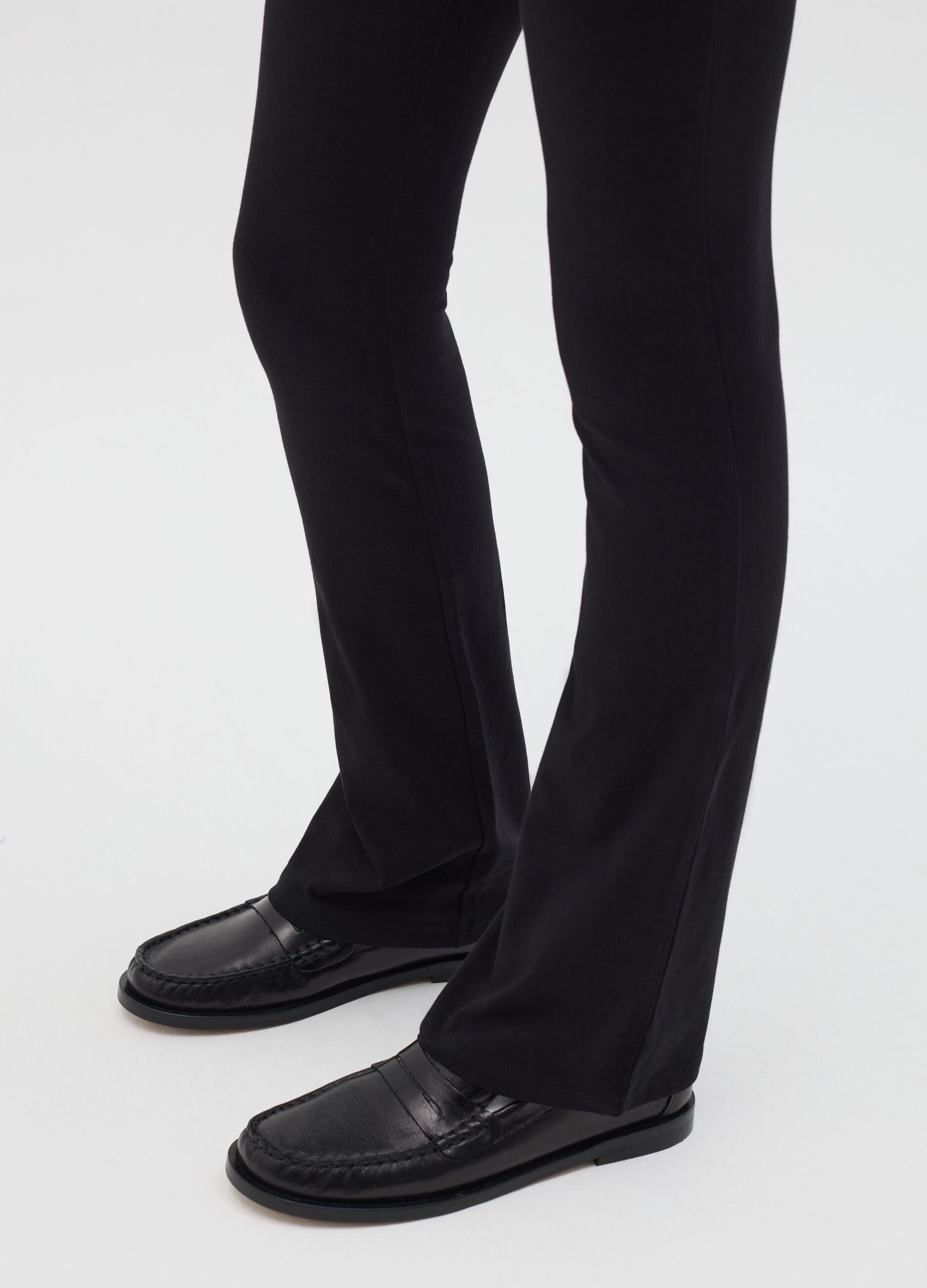 Leggings flare fit in cotone stretch