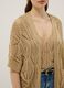 Beige openwork viscose-blend cardigan_3