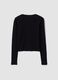 Black pure cotton T-shirt with chest lettering_2
