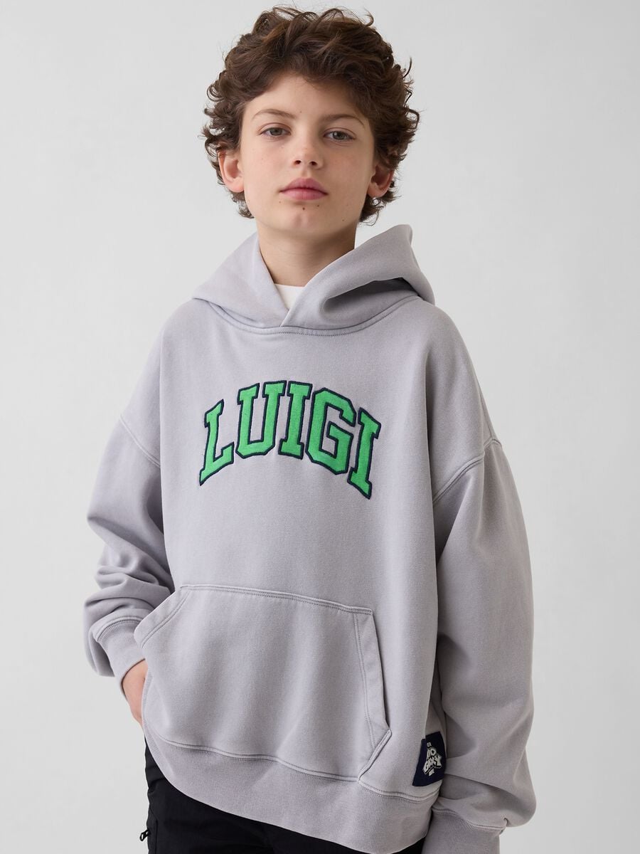 Nintendo Super Mario cotton-blend hooded sweatshirt_0