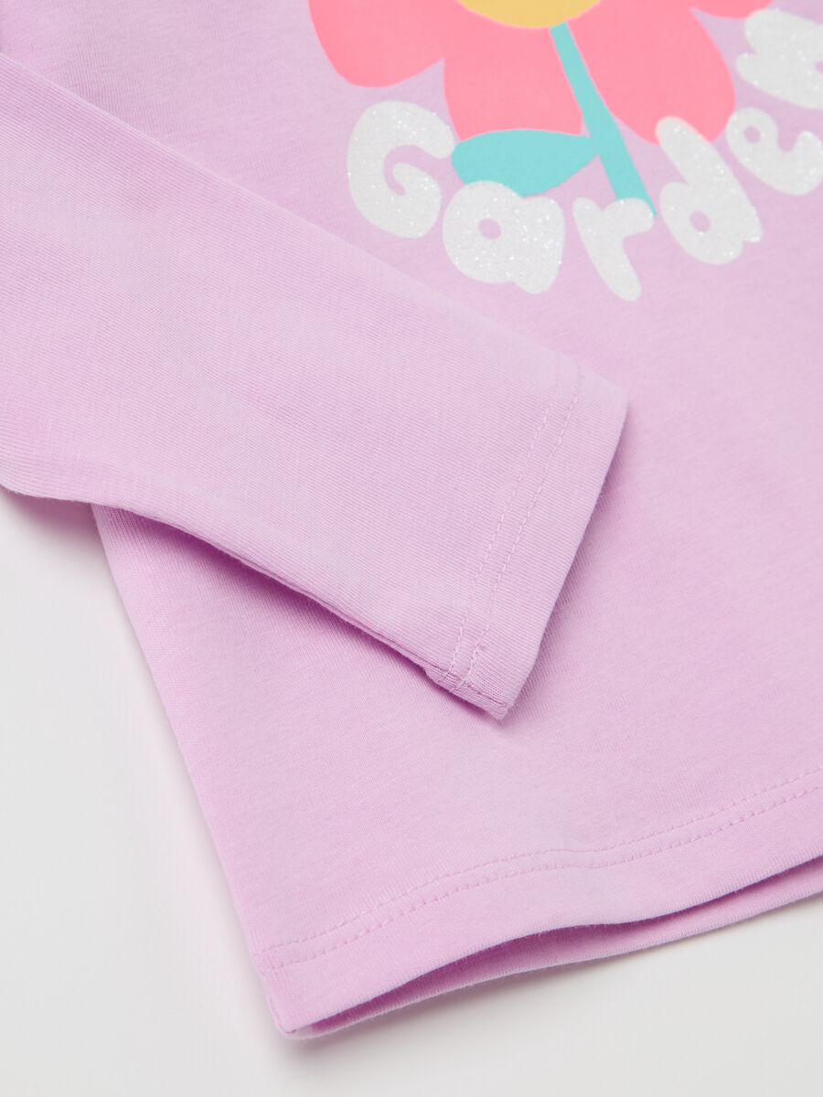 Long-sleeved T-shirt with glitter ice cream print_2