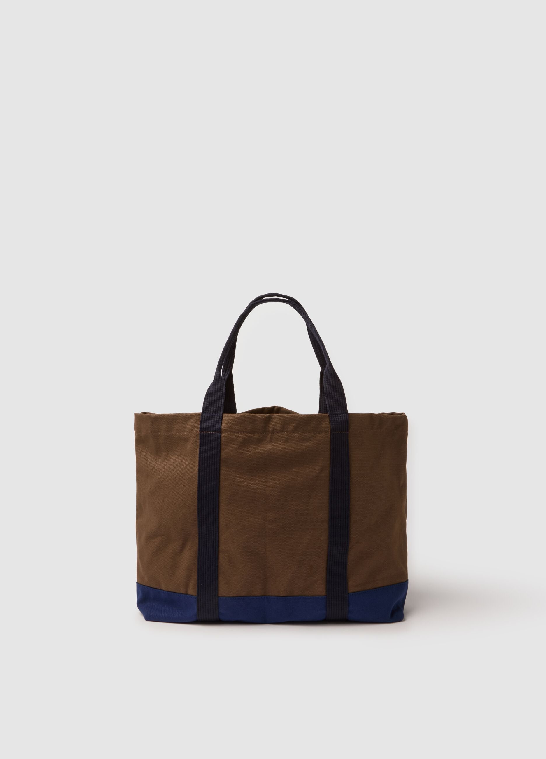 Multicolour pure cotton shopper bag with sturdy handles