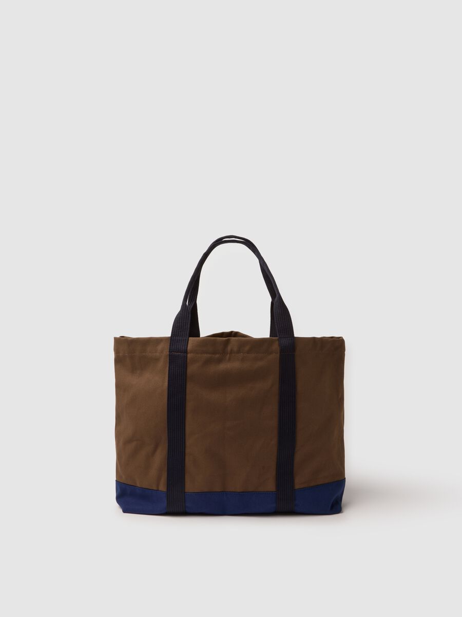 Borsa shopper in puro cotone multicolor con manici robusti_2