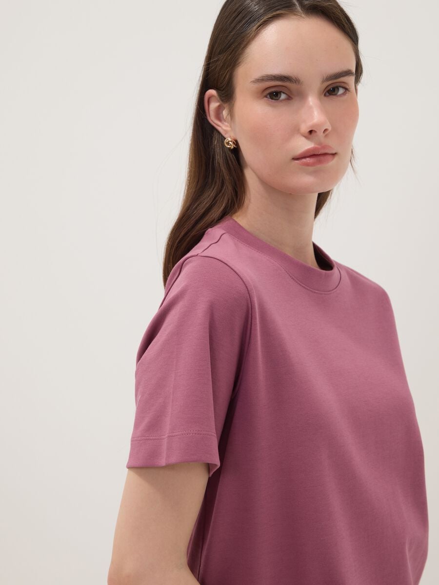 Pink relaxed-fit pure cotton short-sleeve T-shirt_2