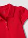 Girls' red pure cotton polo shirt regular fit with cherry_2