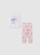 Completo pigiama da bambina in puro cotone multicolor_0