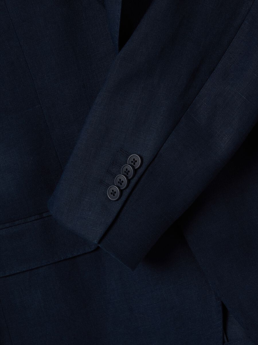 Contemporary regular-fit single-breasted blazer in linen_5
