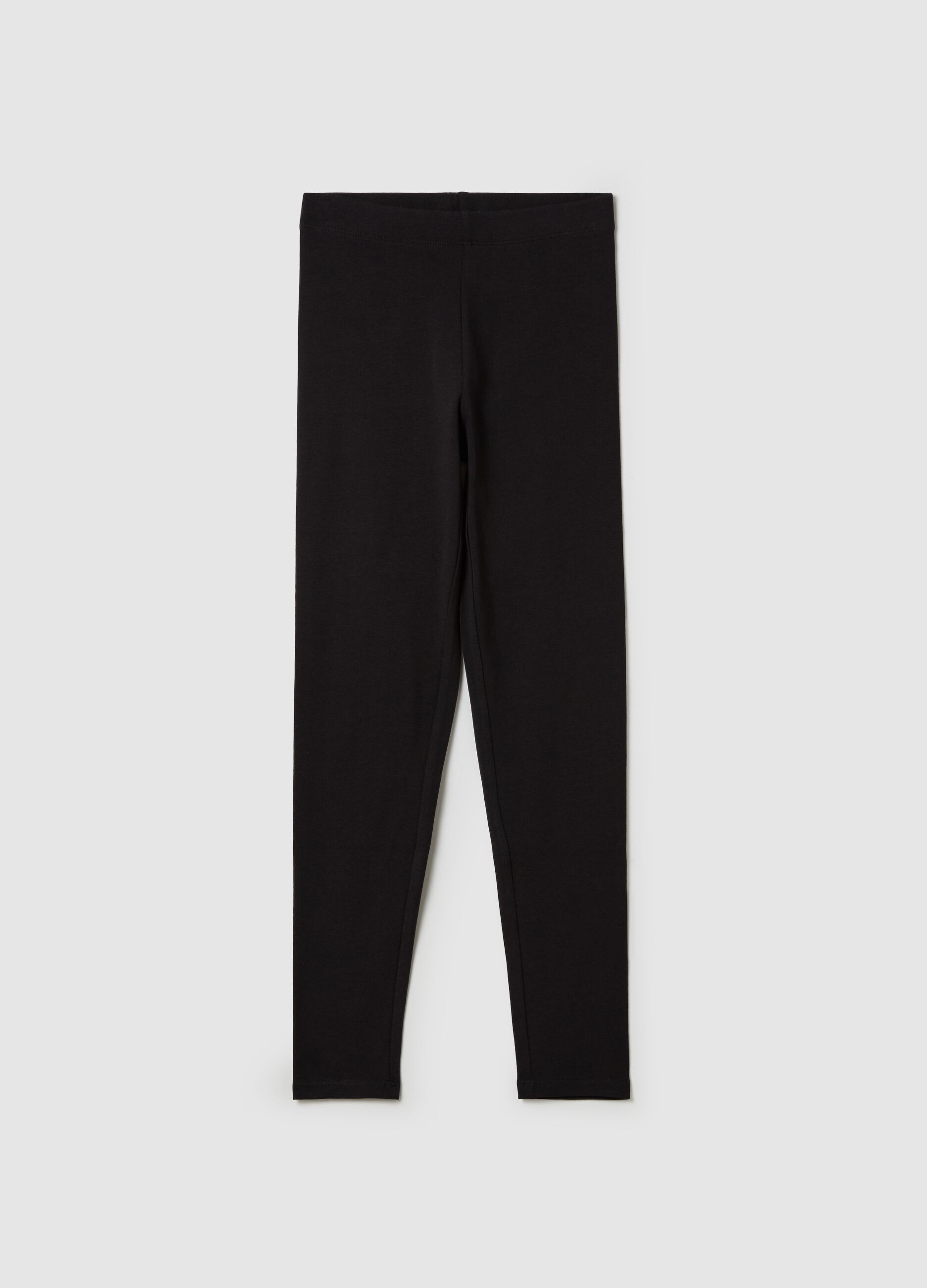 Solid colour stretch leggings